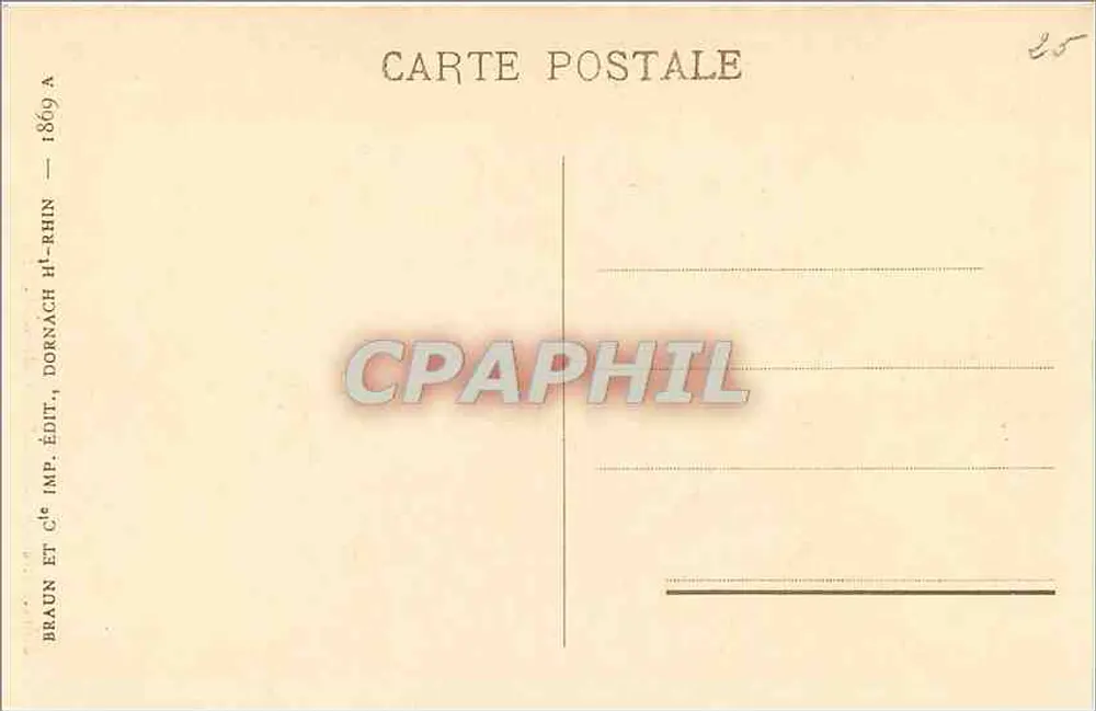 Strasbourg — Cathédrale — Vierges Folles — Braun & Dornach, éditeur - Verso