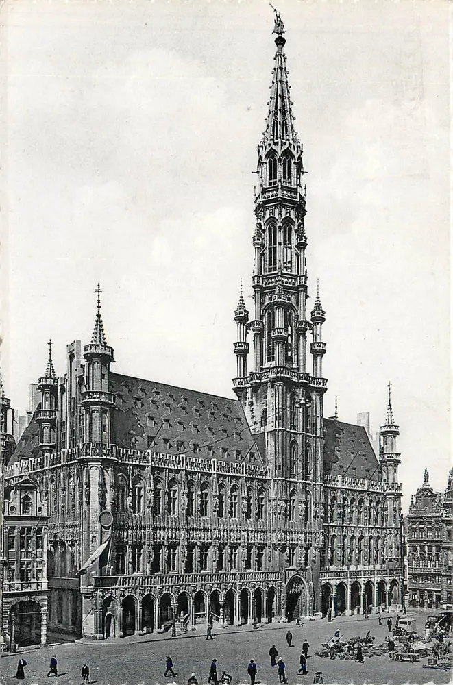 Place de la Bourse — Hôtel de Ville — Editor E. Thill, Bruxelles, n° 2 - Anverso