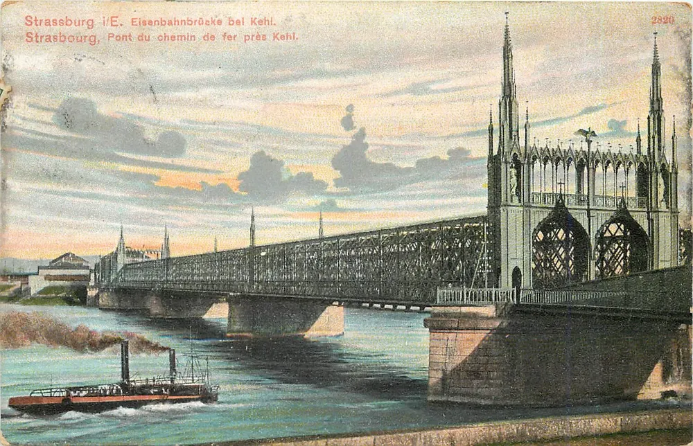 Strasbourg / Pont du chemin de fer près Kehl — éditeur inconnu, n° 2320 - Recto