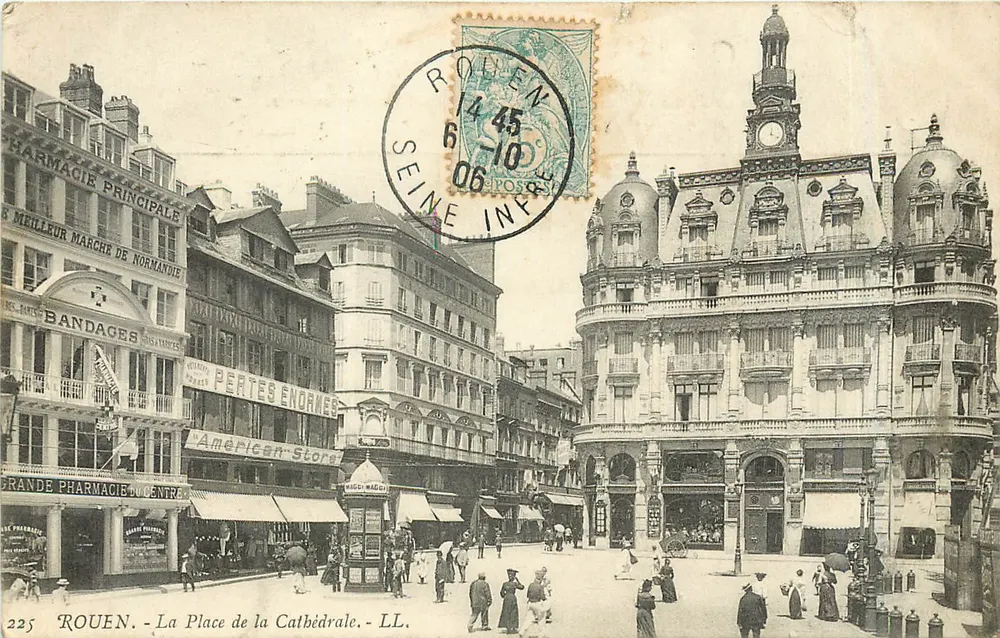 Rouen — A Praça da Catedral — LL. n°225 - Frente