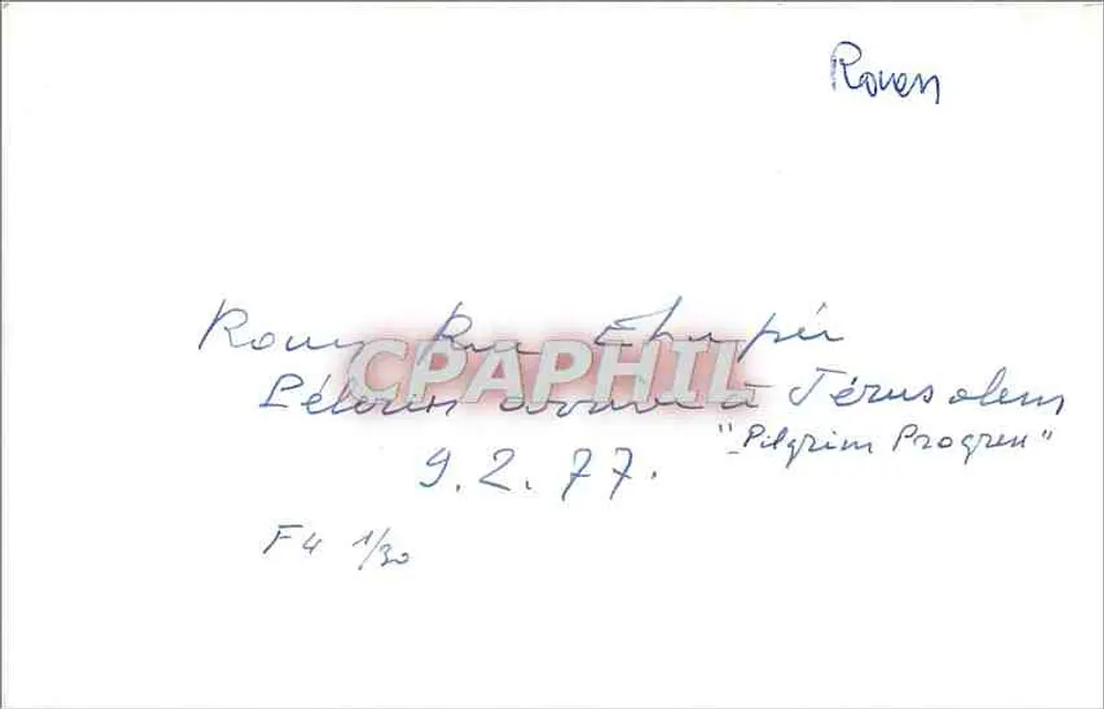 रेवन — एव्री एवं जर्सलेम के पेलग्रिन — F4 1/32 - पीछे