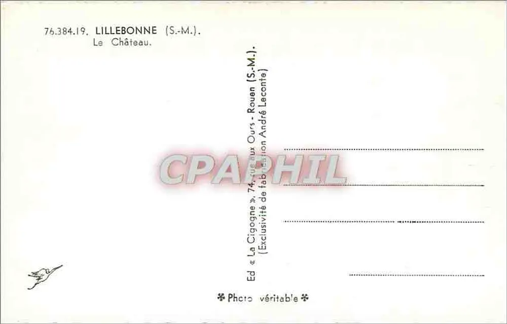 लिल्लेबॉन (S.-M.) — किला — प्रकाशक ला सिगों - पीछे