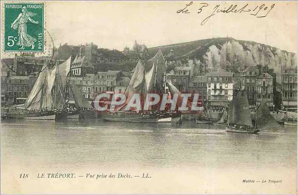 Le Tréport — Vista tirada dos Docks — Mathis — n° 118 - Frente
