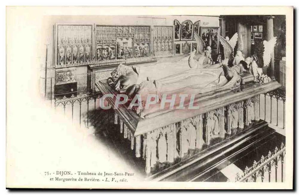 Dijon - Grabmal von Jean-Sans-Peur und Marguerite von Bayern — L. V., Verlag - Vorderseite