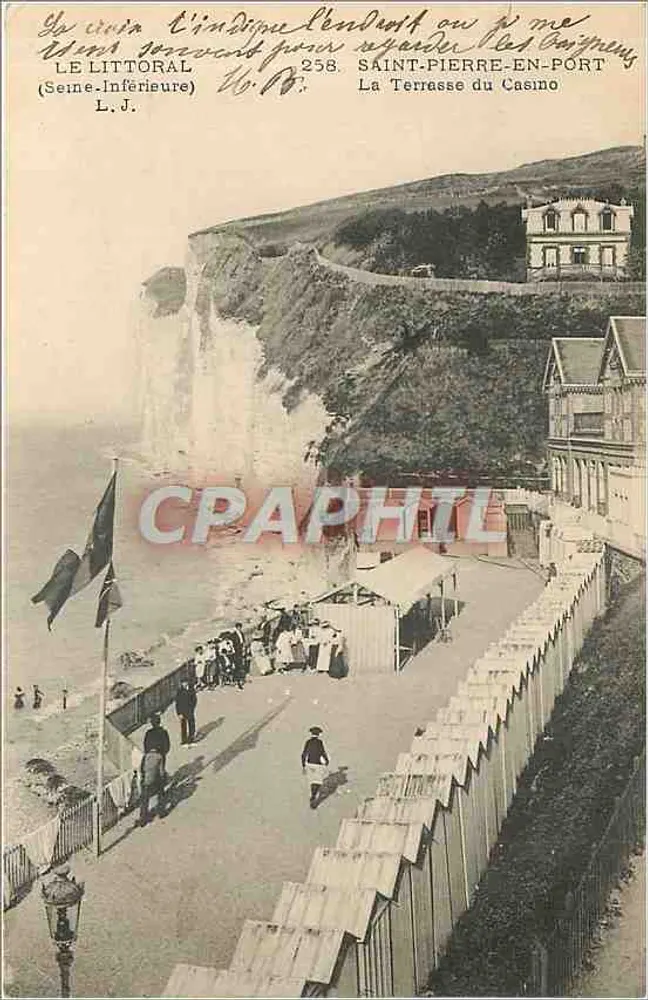 Saint-Pierre-en-Port — La Terrasse du Casino — L.J. n° 258 - Recto