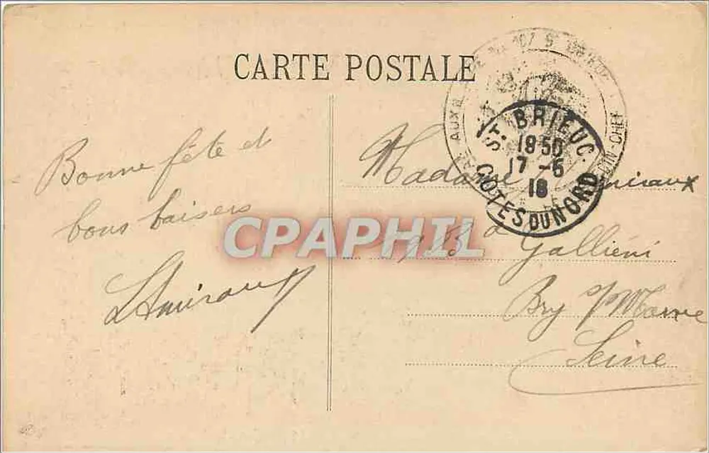 Rouen — Het Paleis van Justitie — Platinogravure LL Paris - Achterkant