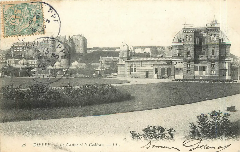 Dieppe — Le Casino et le Château — LL. - Recto