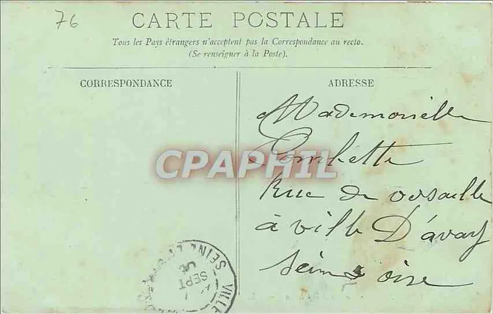 Dieppe — Le Casino et le Château — LL. - Verso