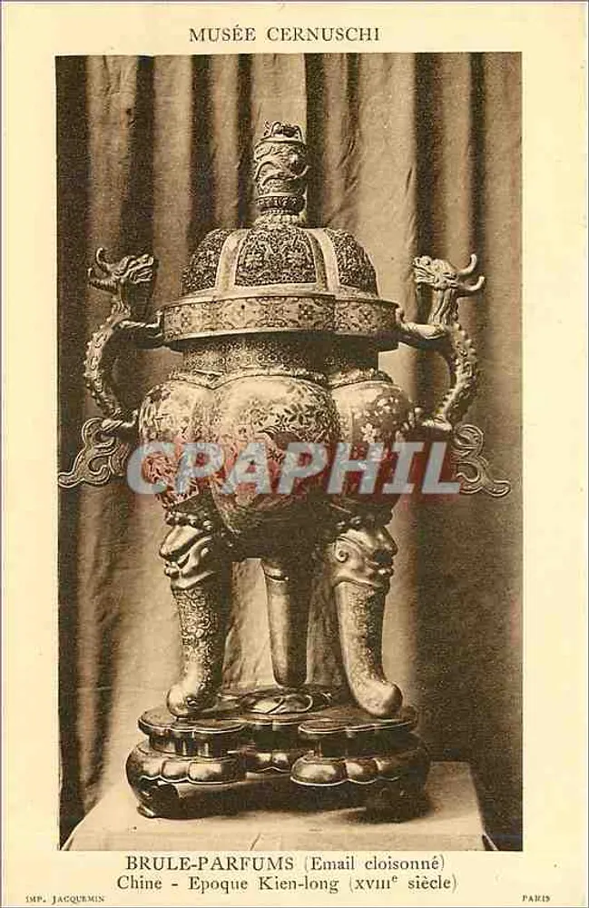 Duftkerze — Emailschmuck, China, Zeit der Kien-long (18. Jahrhundert) — Museum Cernuschi, Paris - Vorderseite