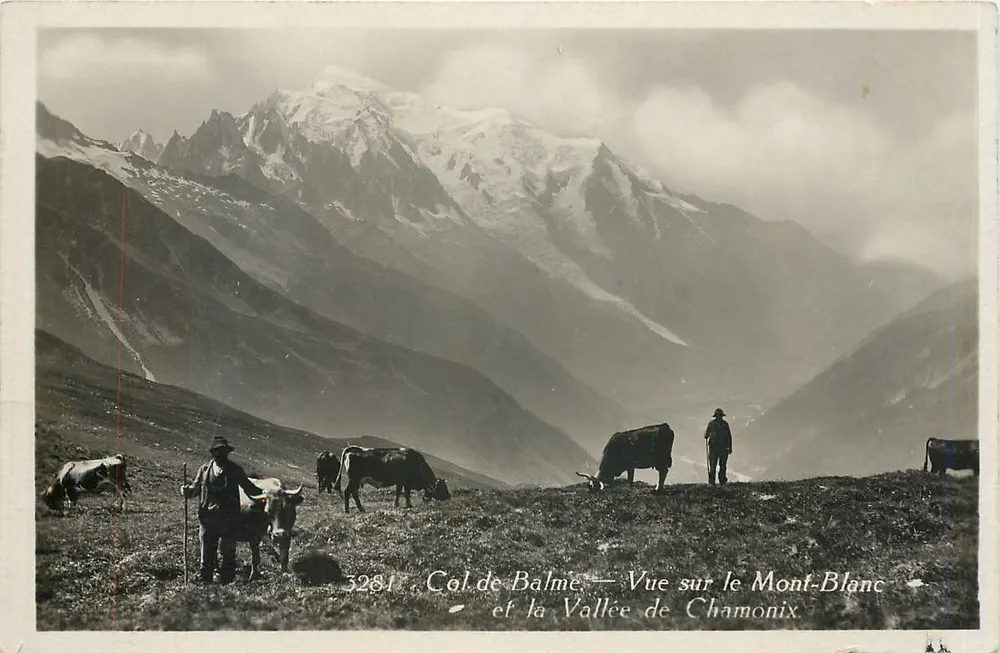 Col de Balme — Ansicht des Mont-Blanc und der Chamonix-Tal — Phonoypyle Co., Lausanne - Vorderseite
