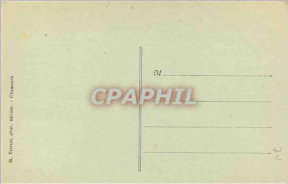 Argentières — La Chaire de la Chapelle Evangélique — G. Tairraz, phot. Verlag, Chamonix - Rückseite