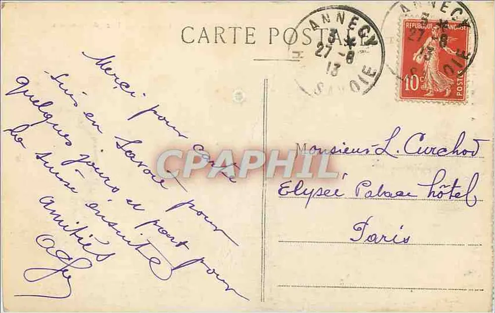 Annecy — Château des Ducs de Genevois — A. Gardet - Verso