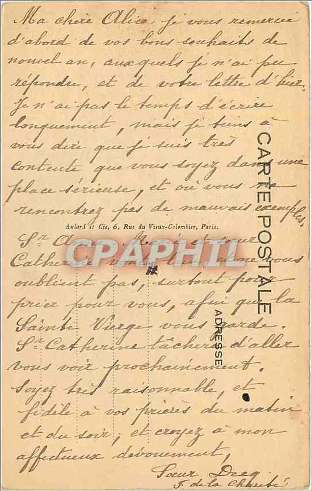 Chapelle de la Maison Mère des Filles de la Charité — 140 Rue du Bac, Paris - Verso