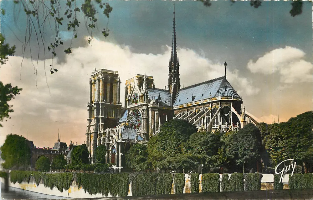 Notre-Dame de Paris — Abside da catedral — Éditions d'Art, Paris - Frente