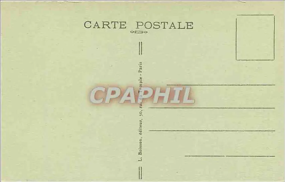 Domek Invalidów — Paryż — L. Boisson, wydawca, 50, rue du Temple - Paryż - Rewers