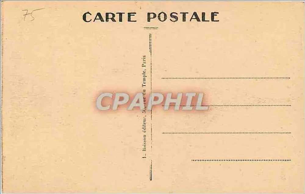 Dôme dos Invalidos — Paris — editor L. Baissot, Paris - Verso