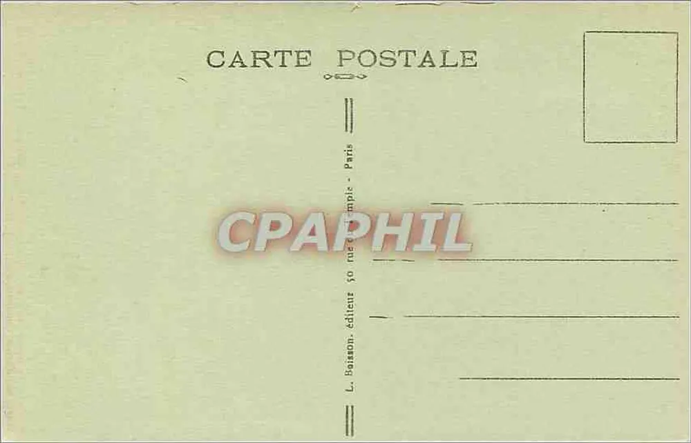 Paris - O Panteão — editor L. Boisson, n° 57 - Verso