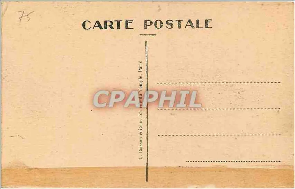 Paris - O Panteão — editor L. Boisson, Paris - Verso