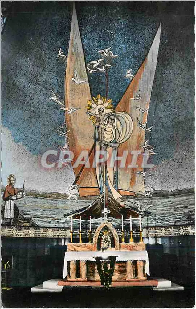 La Vierge du Léman — Mosaïque de Mauméjean — Église N.D. du Léman, Vongy-Thonon-les-Bains - Recto
