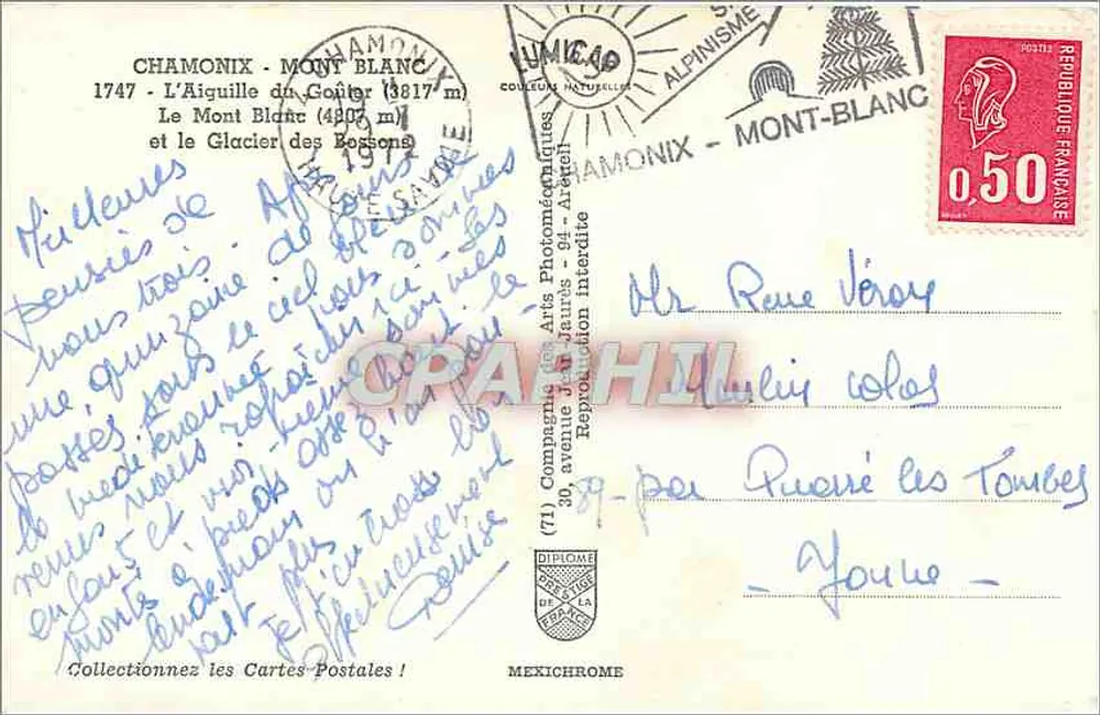 Chamonix - Mont Blanc e Glacier dos Bossons — Iris - Verso