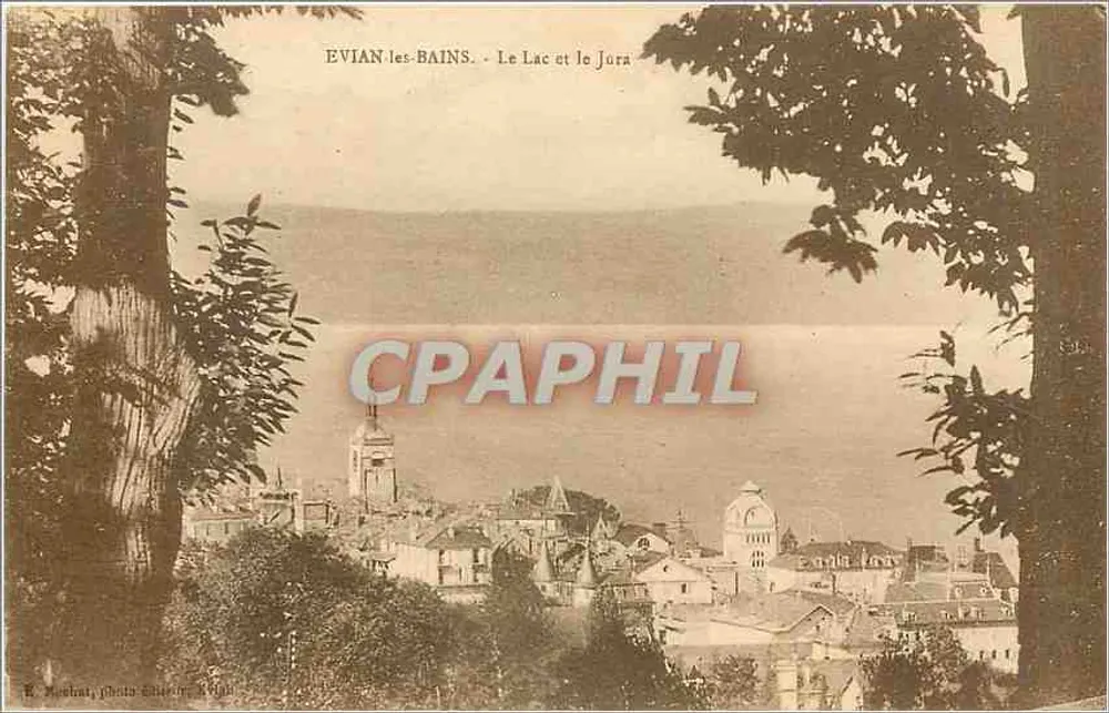 Évian-les-Bains — O Lago e o Jura — R. Poubat, foto Edições R. Poubat - Frente
