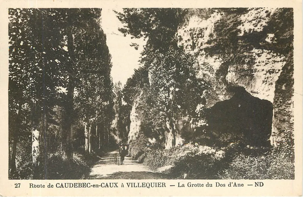 Route von Caudebec-en-Caux nach Villequier — Die Höhle Dos d'Ane — ND - Vorderseite