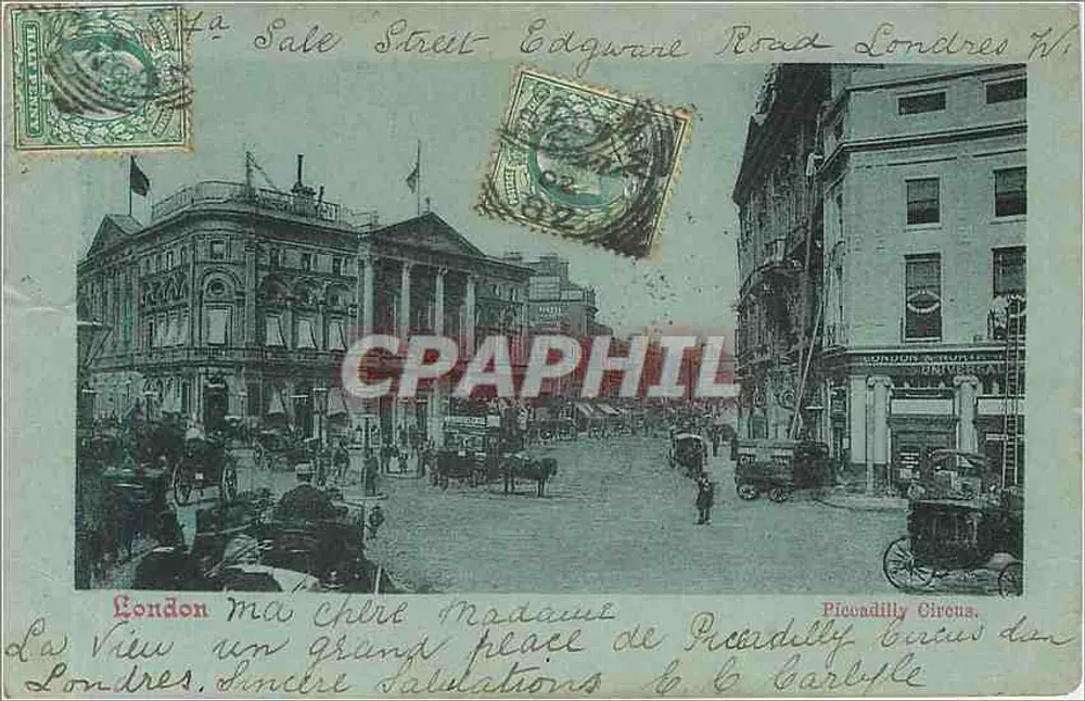 Piccadilly Circus — Londyn — wydawca nieznany - Awers