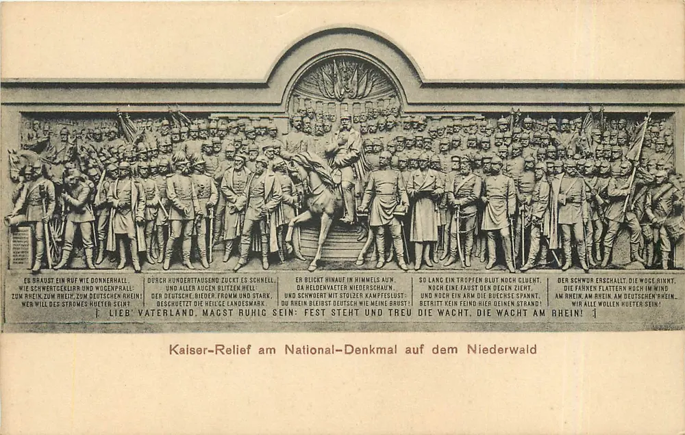 Relief des Kaisers am nationalen Denkmal auf dem Niederwald — Verleger K.S.M. Nr. 156 - Vorderseite
