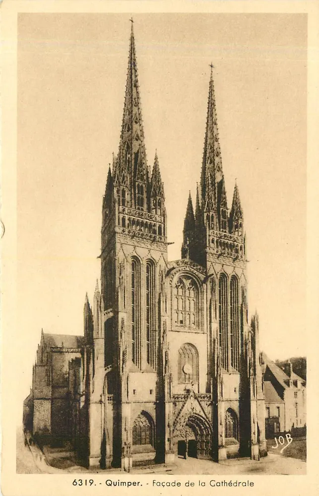 Quimper - Fachada da Catedral — JOB, n° 6319 - Frente