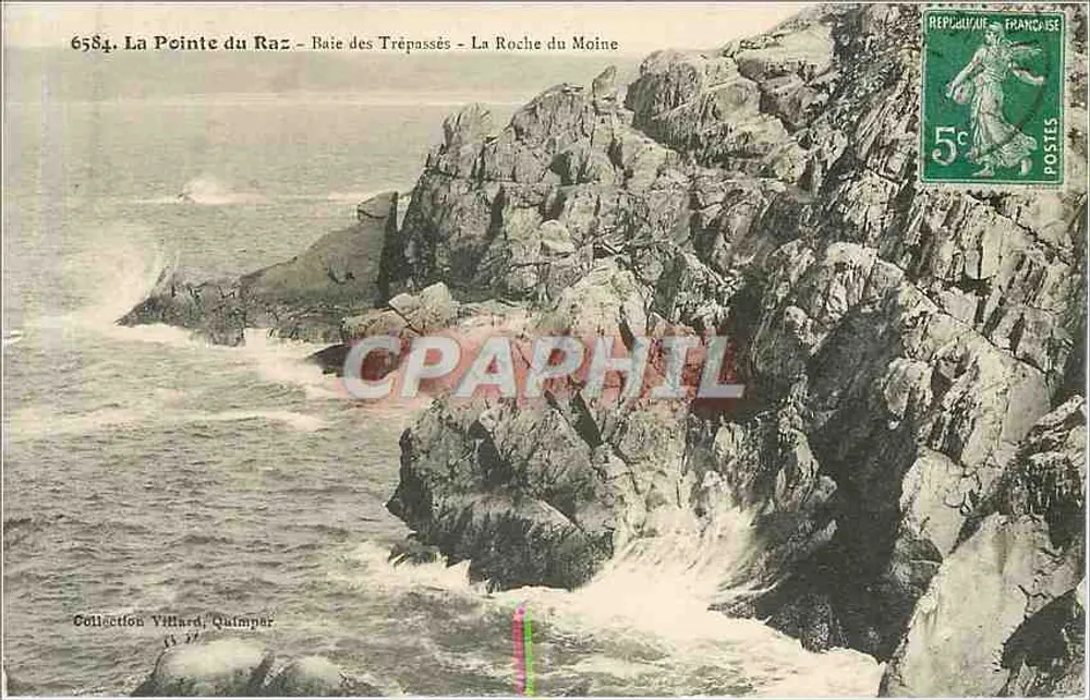 La Pointe du Raz – Baie des Trépassés – La Roche du Moine — Collection Villard, Quimper - Recto