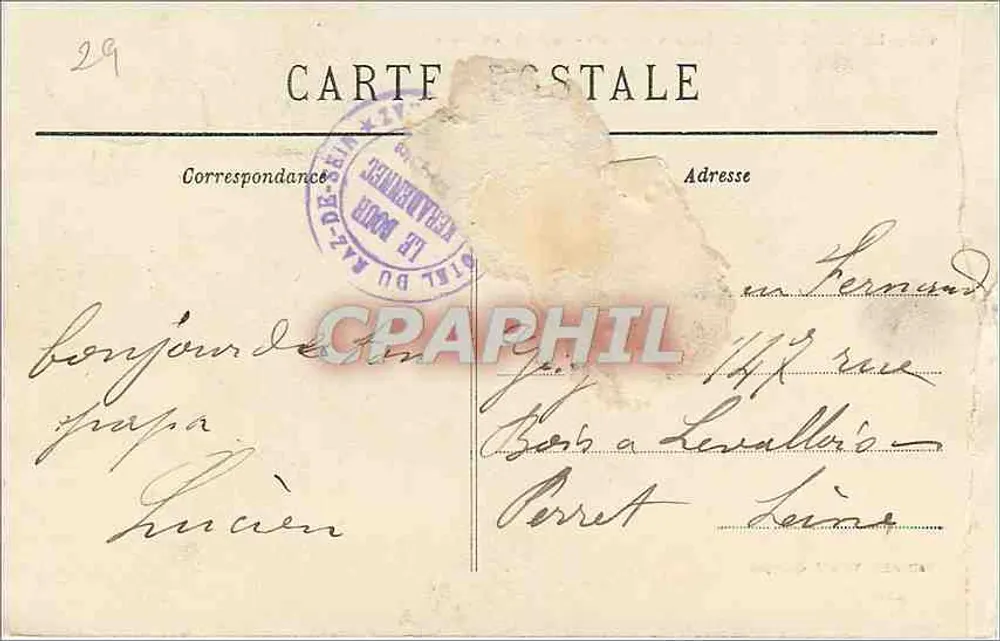 La Pointe du Raz – Baie des Trépassés – La Roche du Moine — Collection Villard, Quimper - Verso