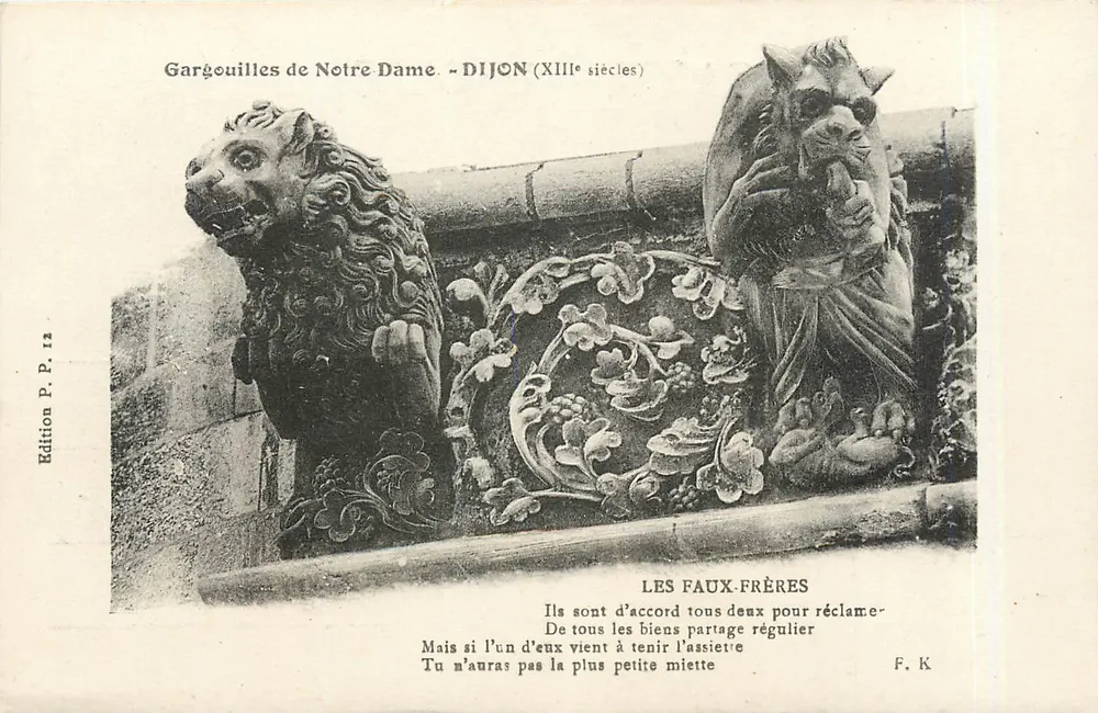Gargouilles de Notre Dame - DIJON (XIIIe siècles) — Edition P. P. 12 - Vorderseite