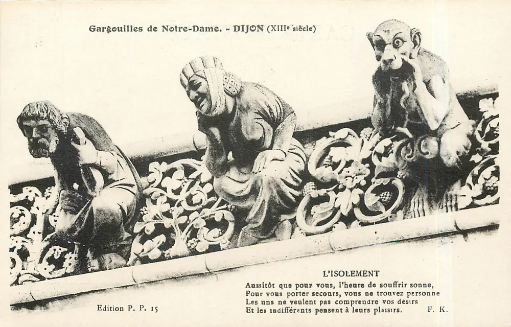 Gargalhas da Notre-Dame — Dijon (século XIII) — Edition P. P. 15 - Frente