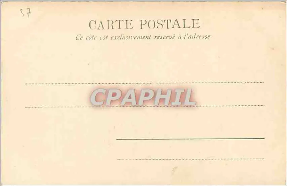 O Castelo — Amboise — Paris, n° 3452 - Verso