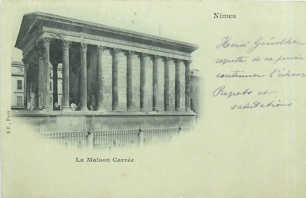 La Maison Carrée — Nîmes — B.F., Parigi - Recto