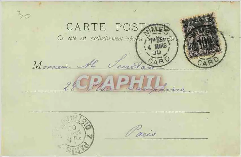 La Maison Carrée — Nîmes — B.F., Parigi - Verso