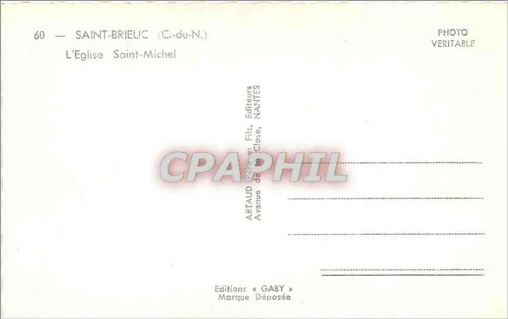 Saint-Brieuc (C.-du-N.) — A Igreja de São Miguel — Edições Gaby - Verso