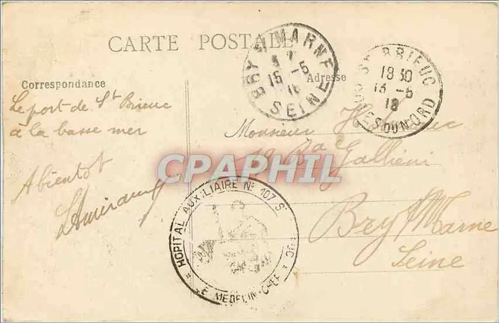Saint-Brieuc (C.-du-N.) - A Vale do Légué — J. Sorel, editor, Rennes - Verso