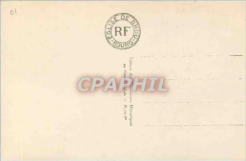 Tombeau de Marguerite d'Autriche — Église de Brou — Édition des Monuments Historiques - Verso