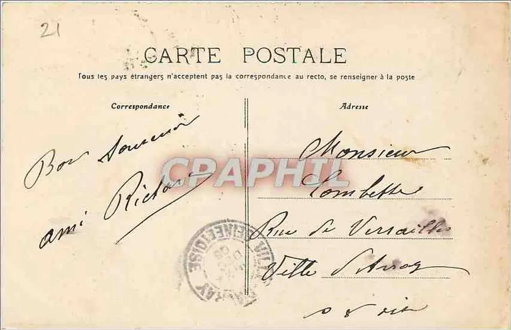 Dijon — Der Sonnenuhr im Hintergrund des Parks — Verlag 61 - Rückseite