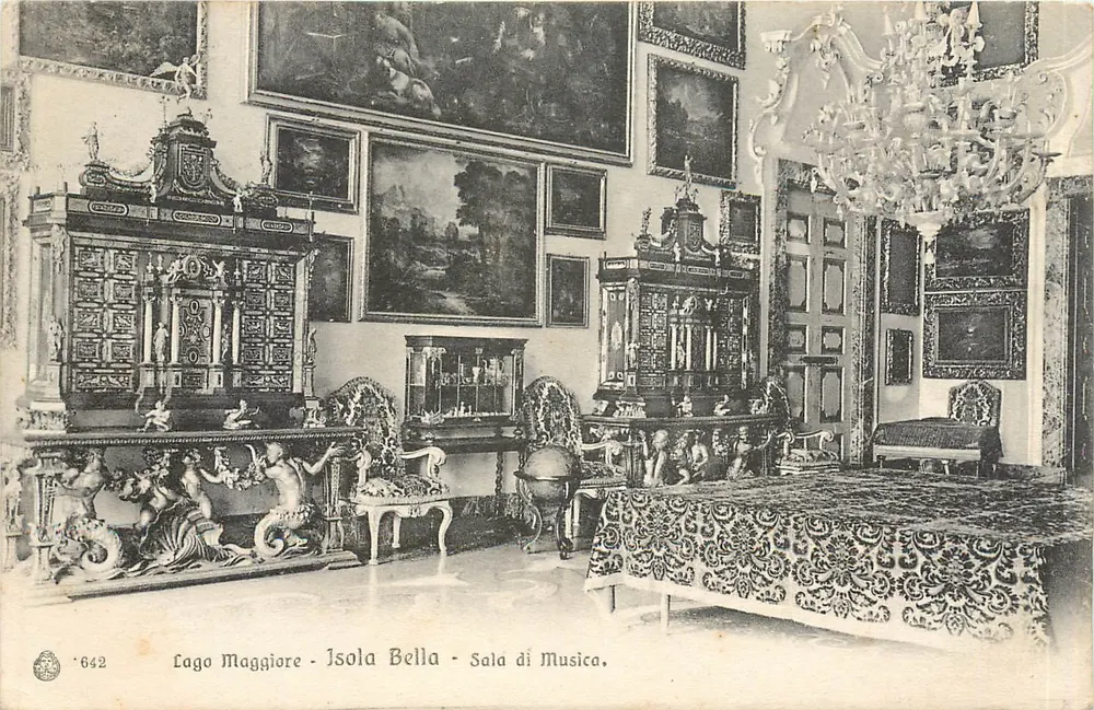 Lago Maggiore - Isola Bella - Sala di Musica — Verleger Brunner & C. Cuneo, n° 642 - Vorderseite