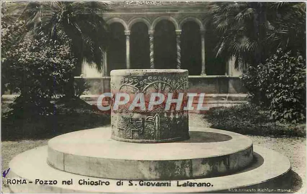 Rom - Brunnen im Cloister von St. Johannes Lateran — Verlag: Ernesto Richier, Nr. 569 - Vorderseite