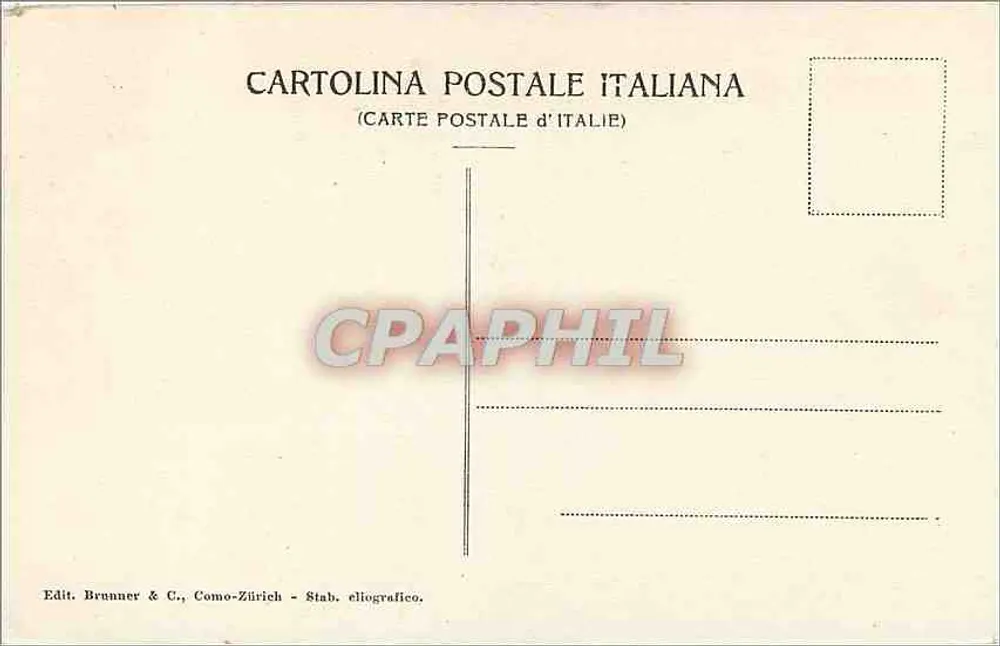 Tivoli (Roma) - Villa d'Este - Avenue mit Zypressen — Verlag Brunner & C., Como-Zürich, n° 6521 - Rückseite