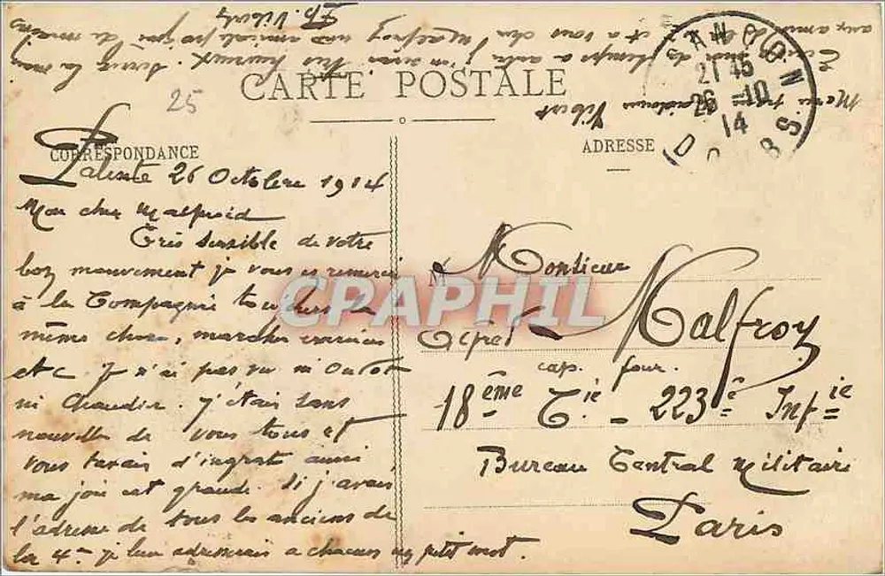 Historisches Besançon — Ansicht des Doubs von der Straßburger Pforte — M. Déposée - Rückseite