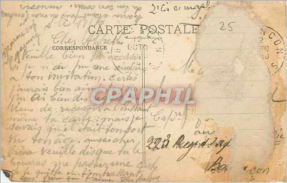 Besançon — Lycée Victor-Hugo e Fontaine Pasteur — Edição das Novas Galerias - Verso