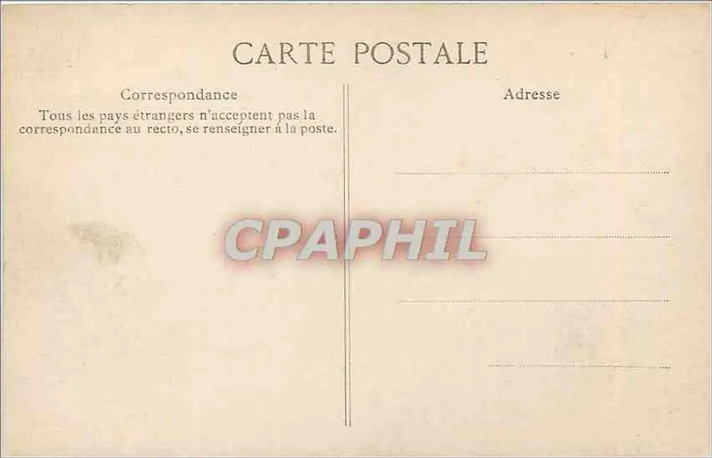 Bellevue — Ruines du Château de Madame de Pompadour — Éditeur E.P.D. n°6 - Verso