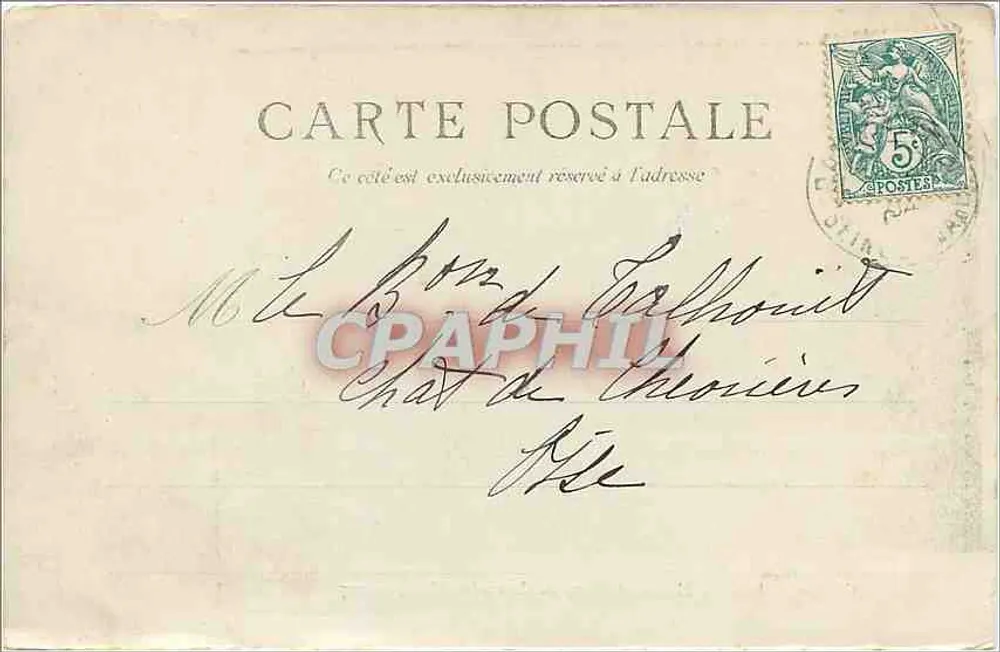 Château de la Reine Blanche et Etang de Commelle — 1840 — édition 177 - Verso