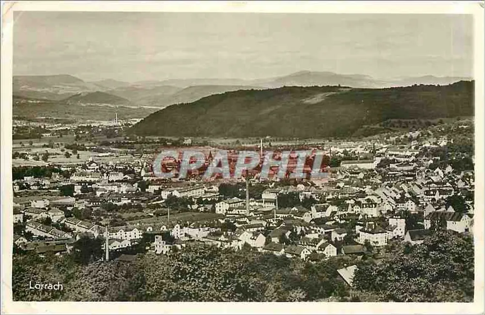 Lörrach — vista aérea — BNA Echte Photographie, n° 103/111 - Frente