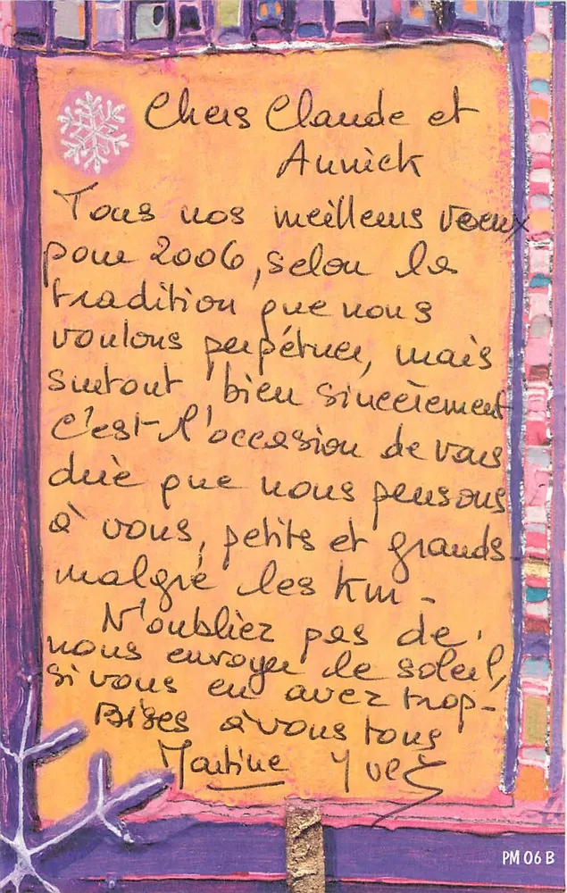 Carta de vœux de Natal — PM 06 B - Frente
