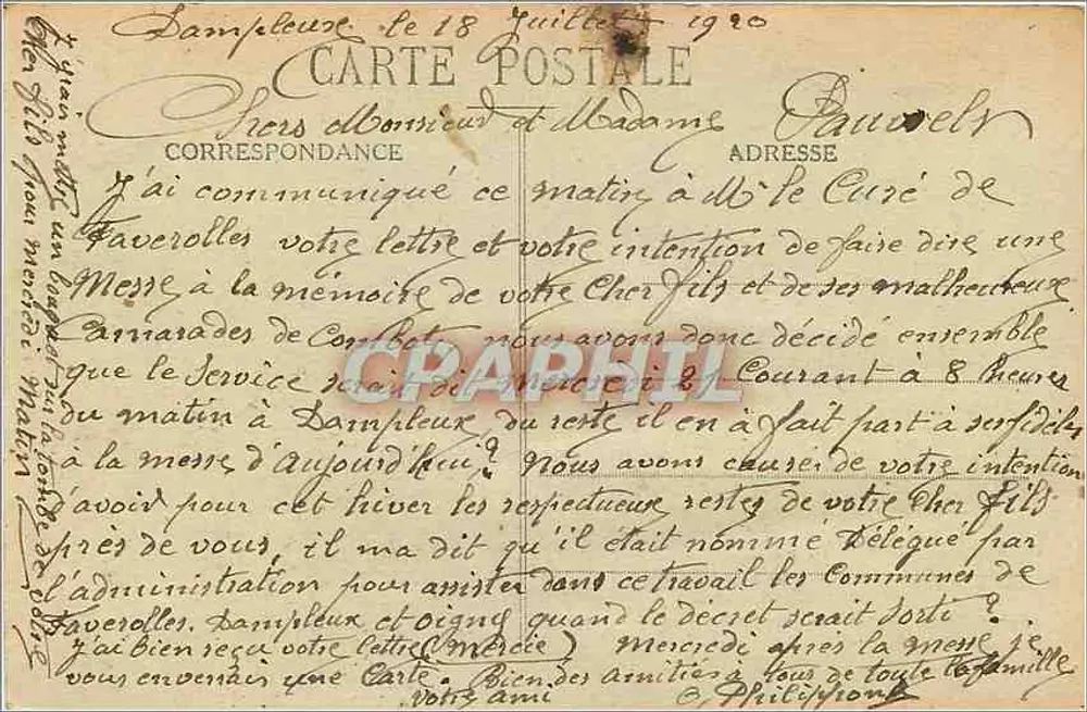 Lampso-Gotteliers — Schloss von François I., aus dem Park gesehen — Verlag: Druckerei von Lampso-Gotteliers - Rückseite